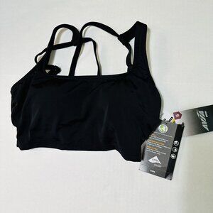 Womens Small Black Cross Back Bikini Top Avia